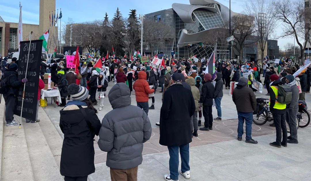 Pro-Palestine demonstration takes place in Edmonton last Sunday