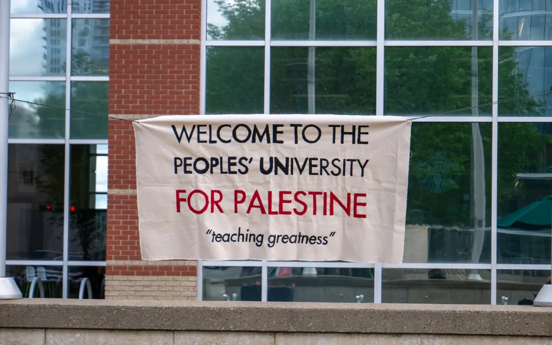 Protestors set up tents for sit-in at MacEwan last Thursday