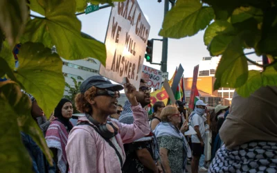 Pro-Palestine demonstrators marched to Edmonton hotel hosting Carney and Liberal caucus